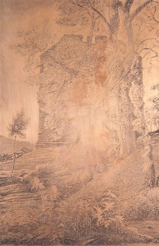 Edgar Holloway (1914-2008) Llanthony Tertia, Capel-y-ffin, 1970, 228 x 151mm